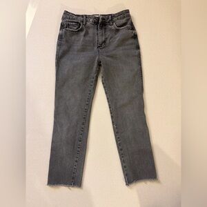 Free People Grey Charcoal Ankle Jeans